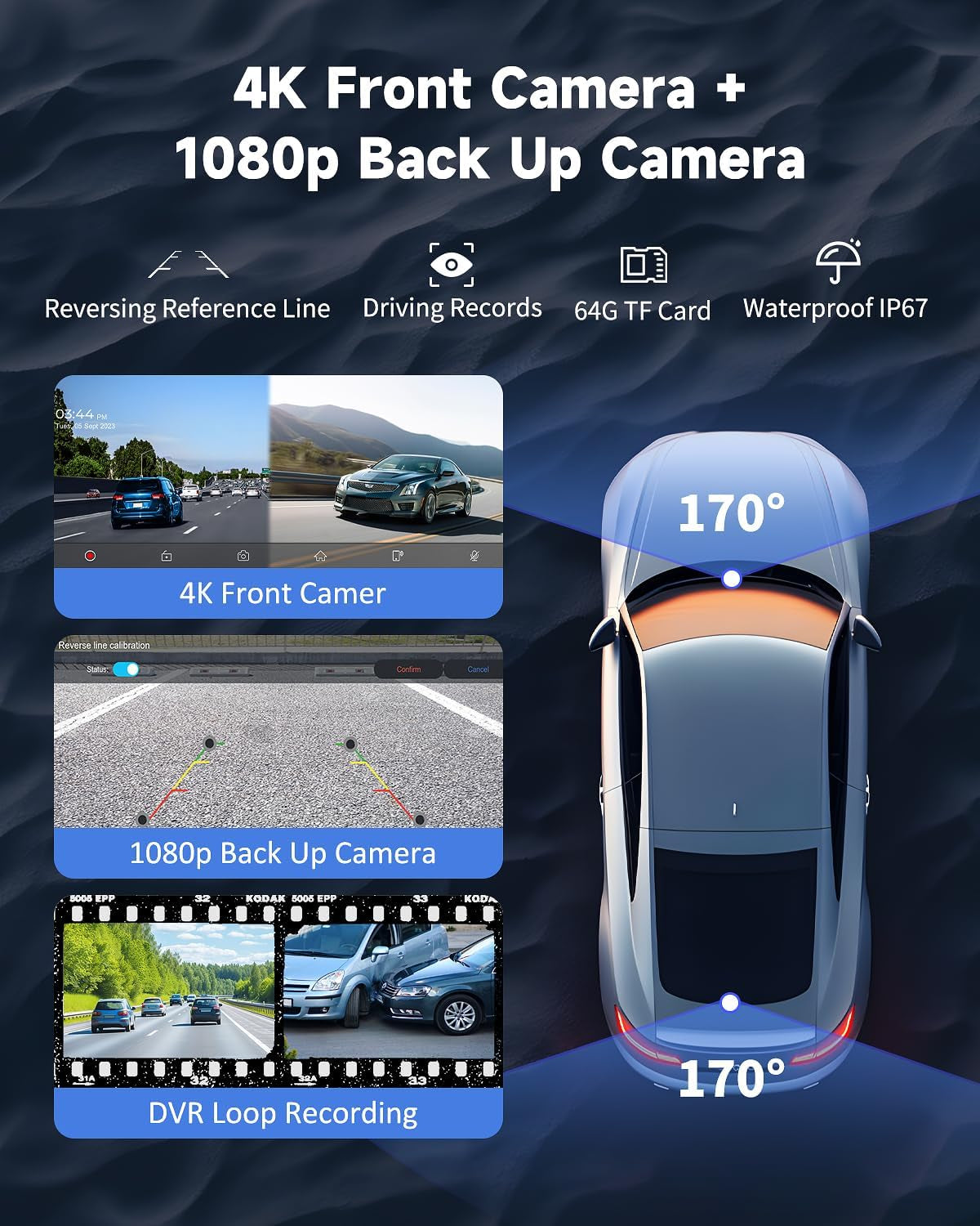 Upgrade Your Drive: 11.5" Wireless CarPlay Touchscreen Stereo with 4K Dash Cam, Bluetooth, Navigation & Voice Control for All Vehicles