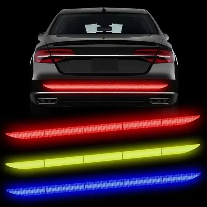 5Pcs Car Reflective Sticker Warning Safety Tape Auto Body Car Exterior Trunk Decoration Bright Warning Stickers