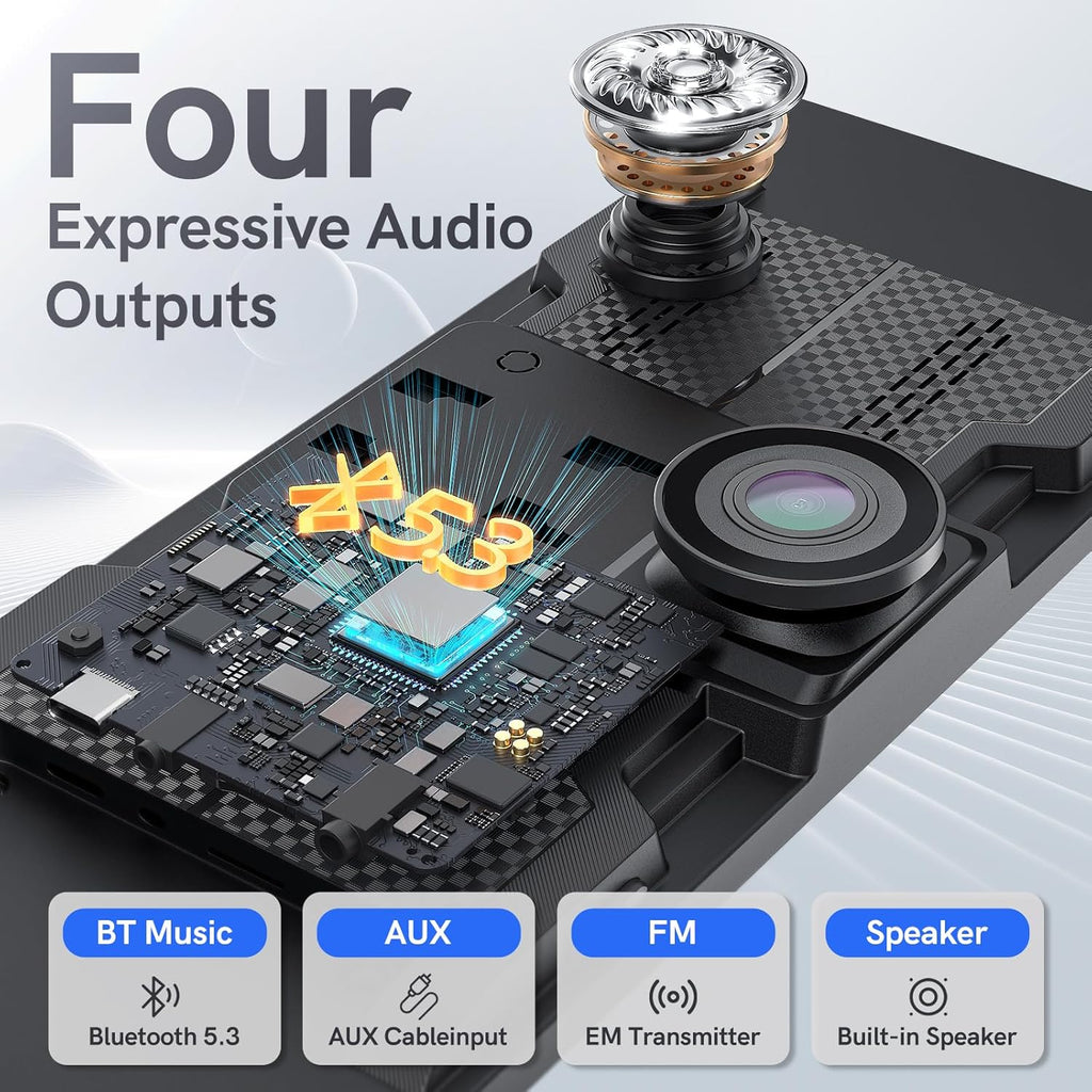 11.26” Portable Carplay Screen for Car,Car Stereo with Apple Carplay & Android Auto,Incell Touch Screen,4K Dash Cam,1080P Backup Camera,Mirror Link, Voice Control, Bluetooth 5.3,GPS,FM