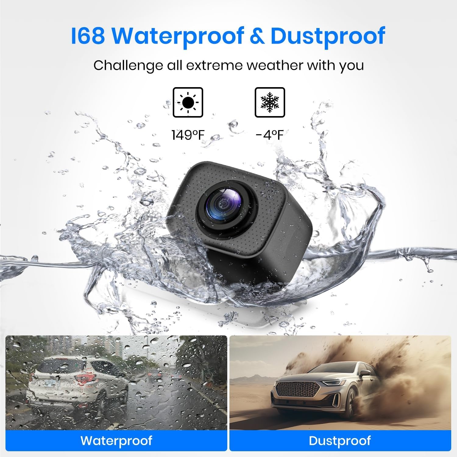 CS-2 Wireless Backup Camera with 4.3" Car Monitor, Easy Install Stable Digital Signal Back up Camera System, Super Night Vision Reverse Cam for Truck, SUV, Van, Trailer