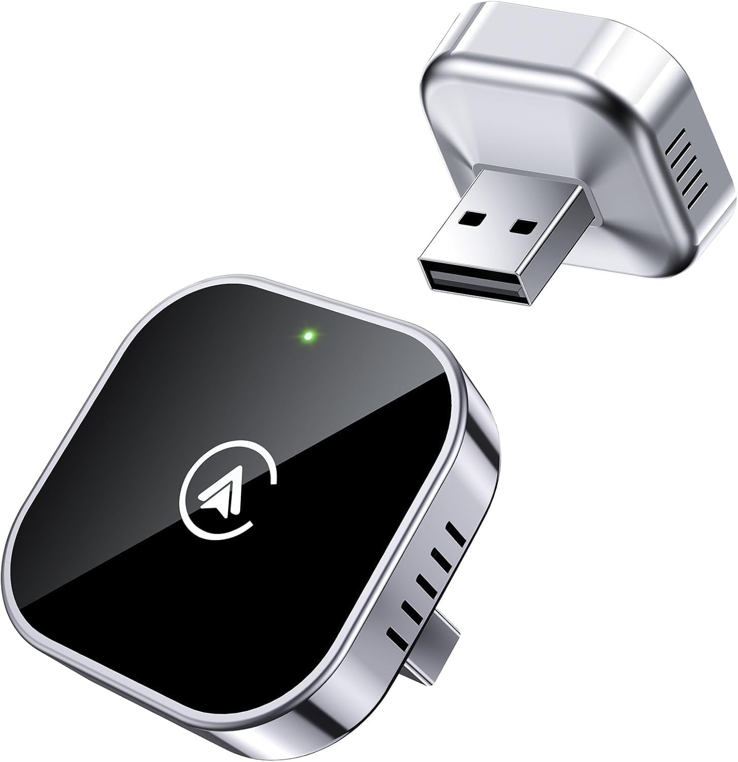 2 in 1 Wireless Carplay and Android Auto Adapter, Easy Setup Plug and Play, Fast Seamless Use Supports 1000+ Car'S with Built-In Wired Car Play/Android Auto, Compact Sleek Design Car Adapter