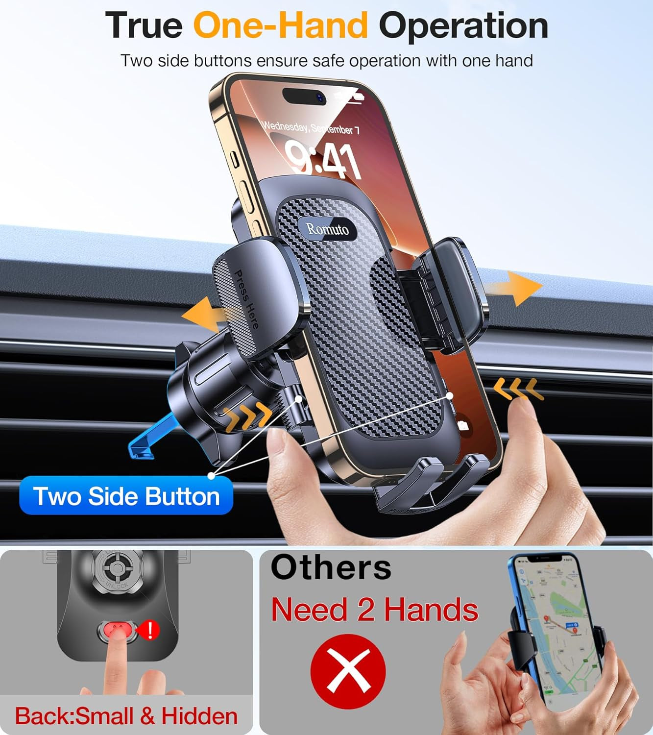 Phone Holders for Your Car Phone Holder Mount【Super Suction】 Cell Phone Mount for Car Accessories for Women Men Dashboard/Windshield/Vent Truck Stand for Iphone 17 16 Garmin GPS Vehicle Mounts