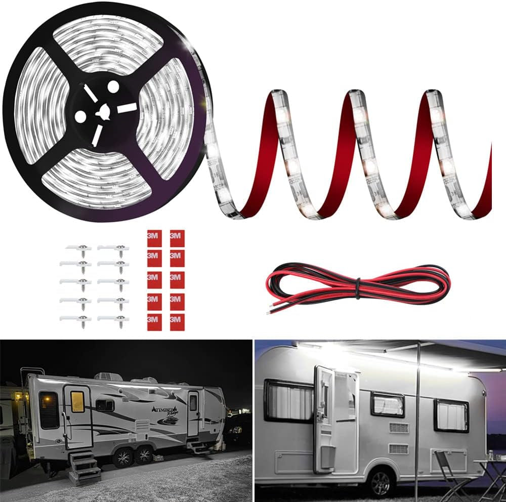 RV Awning Led Lights,12V 20FT Camper Awning Lights for Camper Motorhome Travel T
