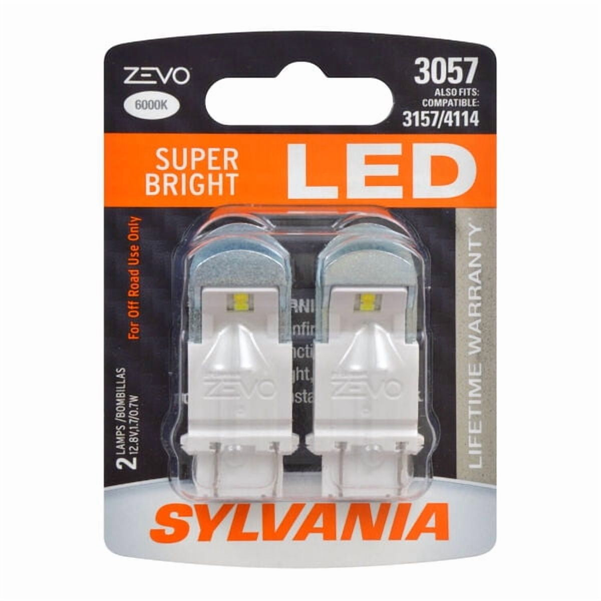 ZEVO 3057 White LED Automotive Bulb Fits Automotive 2 Pack