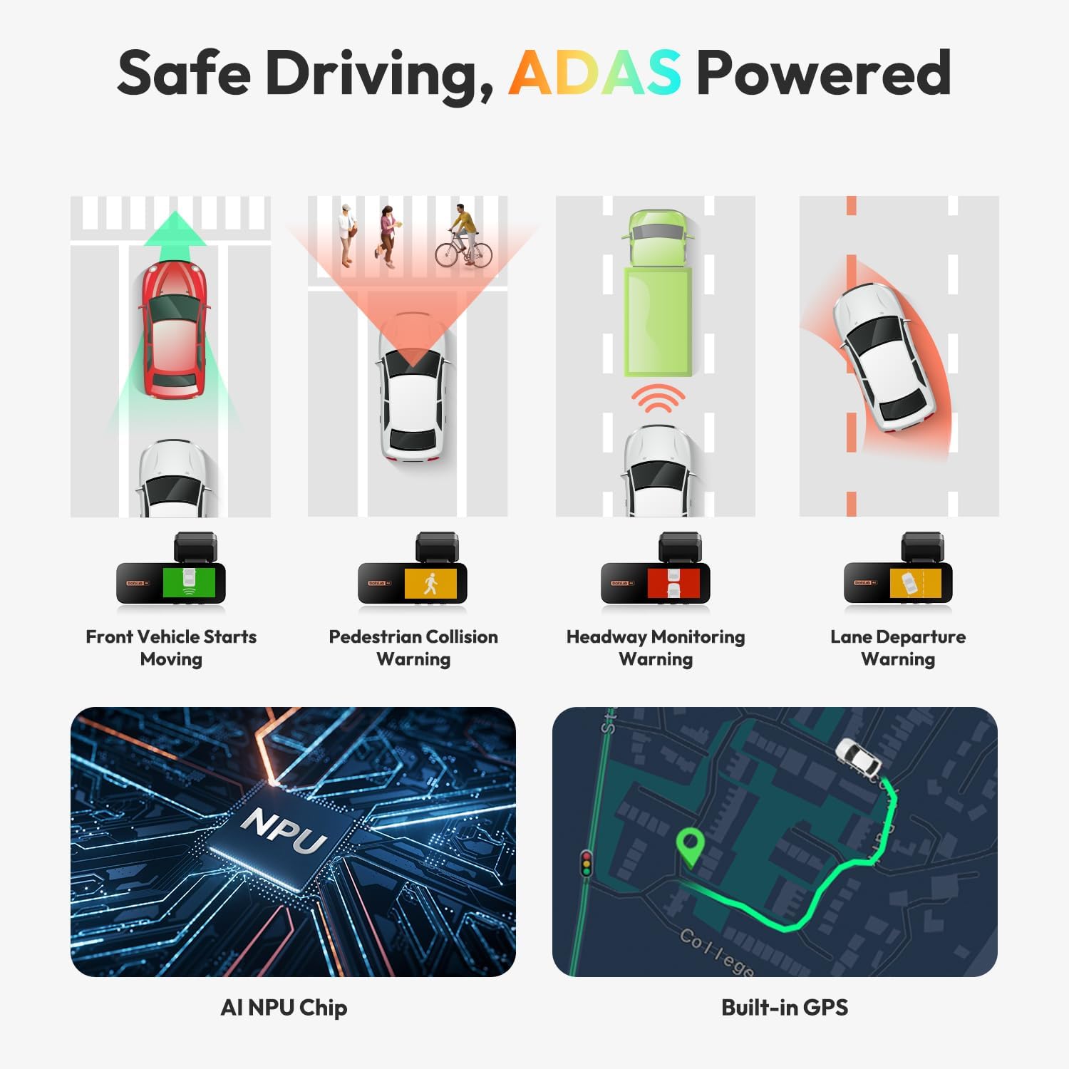 Capture Every Moment with the 4K Ultra HD Dual Dash Cam - Front & Rear, Night Vision, GPS, 24/7 Parking Protection, Includes Free 64GB SD Card and WiFi Connectivity