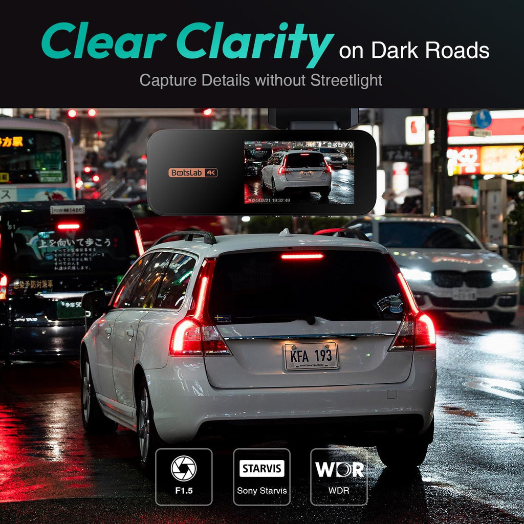 Capture Every Moment with the 4K Ultra HD Dual Dash Cam - Front & Rear, Night Vision, GPS, 24/7 Parking Protection, Includes Free 64GB SD Card and WiFi Connectivity