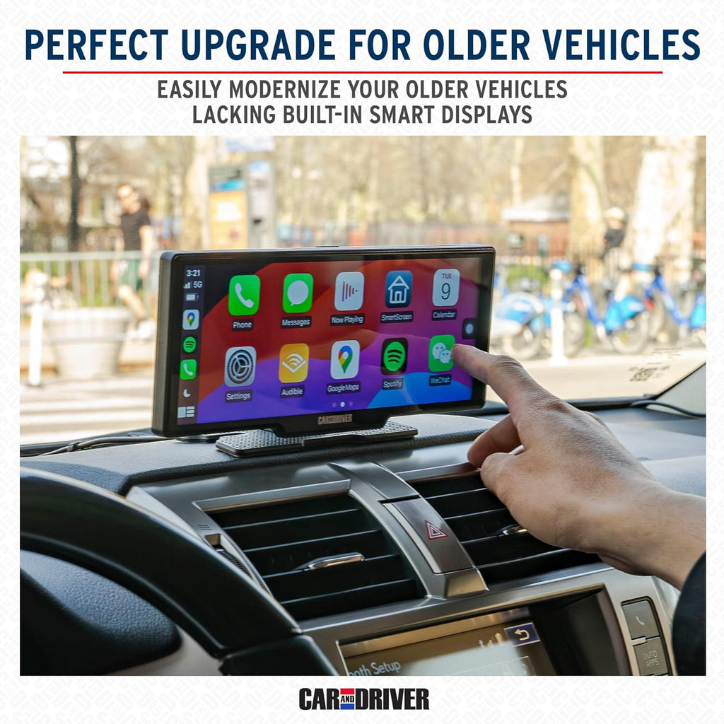 Upgrade Your Drive:  Intellidash Pro X10 - 10” Wireless Apple Carplay & Android Auto Touch Screen with GPS, Voice Control, and Backup Camera Compatibility