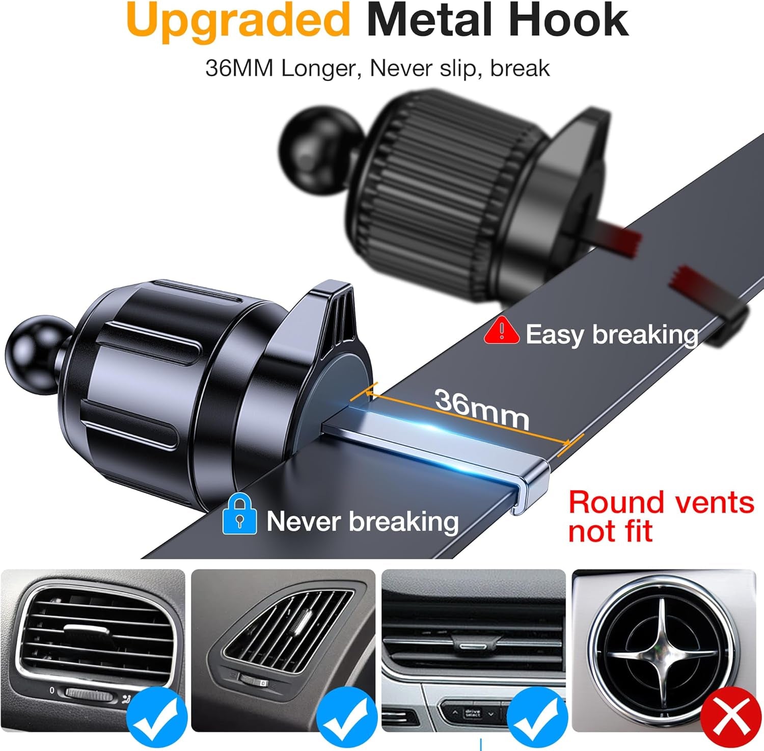 Phone Holders for Your Car Phone Holder Mount【Super Suction】 Cell Phone Mount for Car Accessories for Women Men Dashboard/Windshield/Vent Truck Stand for Iphone 17 16 Garmin GPS Vehicle Mounts