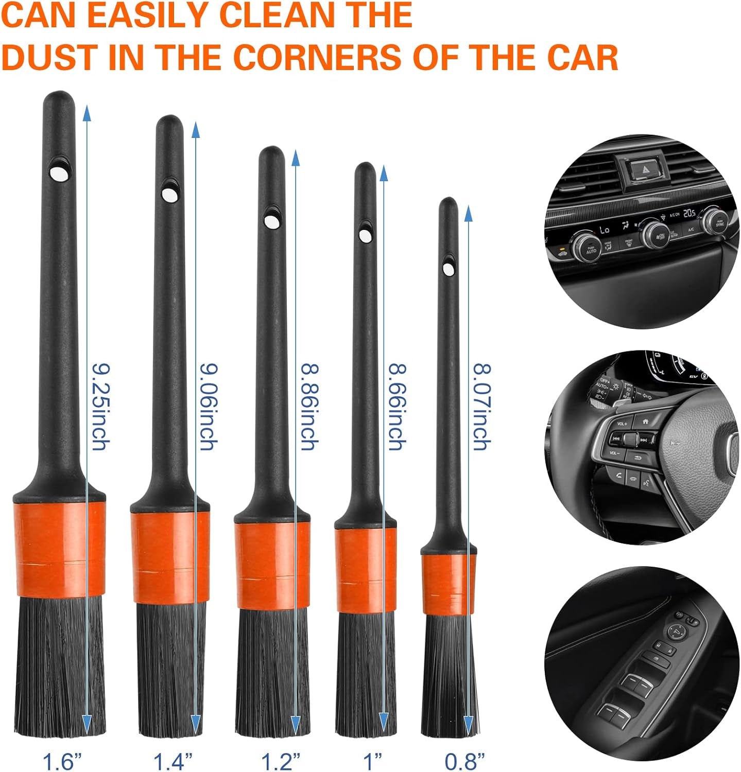 21Pcs Car Detailing Brush Set, Car Detailing Kit, Car Detailing Brushes, Car Cleaning Kit, Car Windshield Cleaning Tool, Professional Car Care Kit - Car Wash Brush Kit for Interior Exterior Wheels