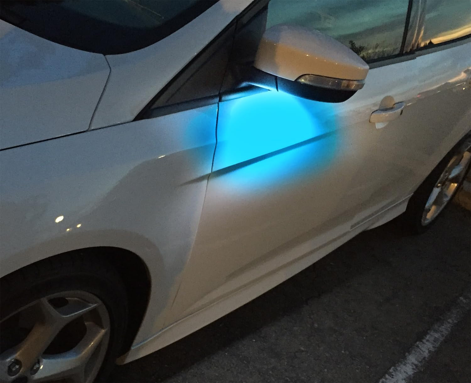Ice Blue 18-SMD Full LED under Side Mirror Puddle Lights Compatible with Compatible with Ford Focus C-Max Kuga Escape
