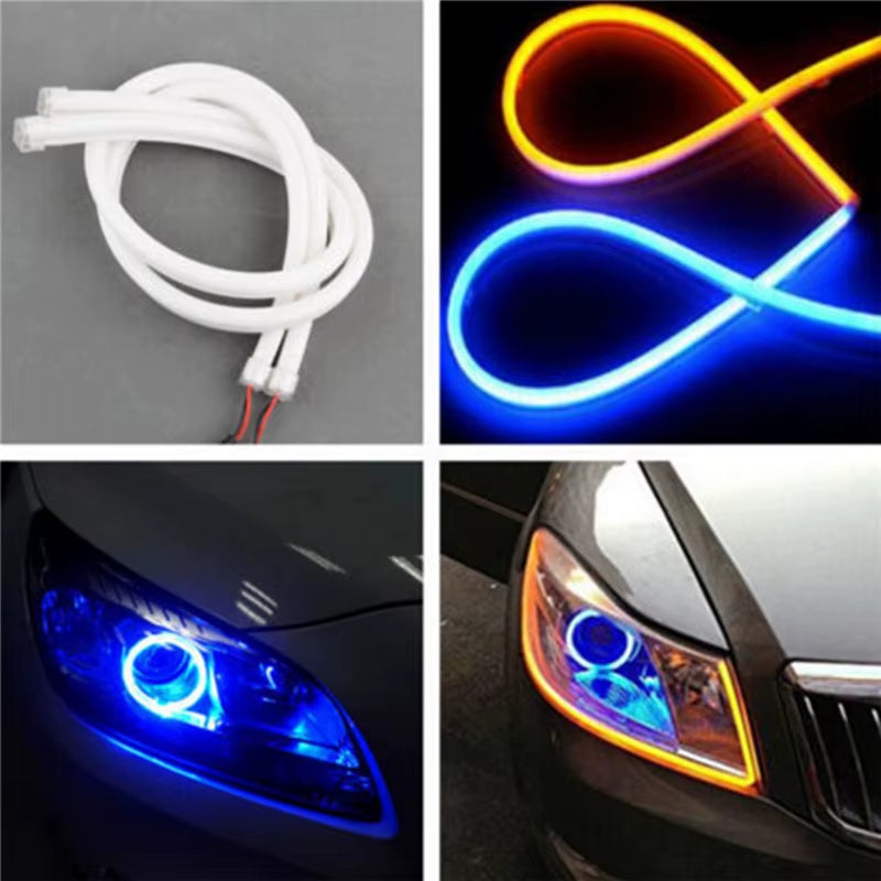 30CM DRL Flowing Car Led Light Bar Strip Car Running Angel Eyes Tube Strip Daytime Flexible