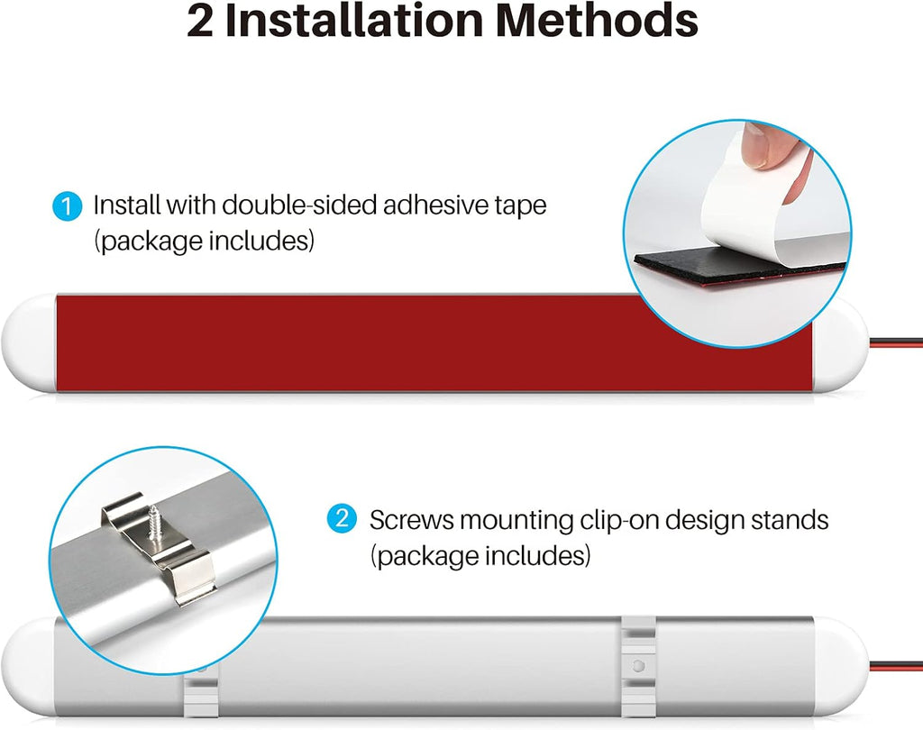 12V LED Interior Light Bar， 120Leds 1500LM 8W DC 12 Volt Led Strip Lights with On/Off Switch，For Enclosed Cargo Trailer, Car RV Van Truck Lorry Camper Boat Caravan Motorhome (4Pack)