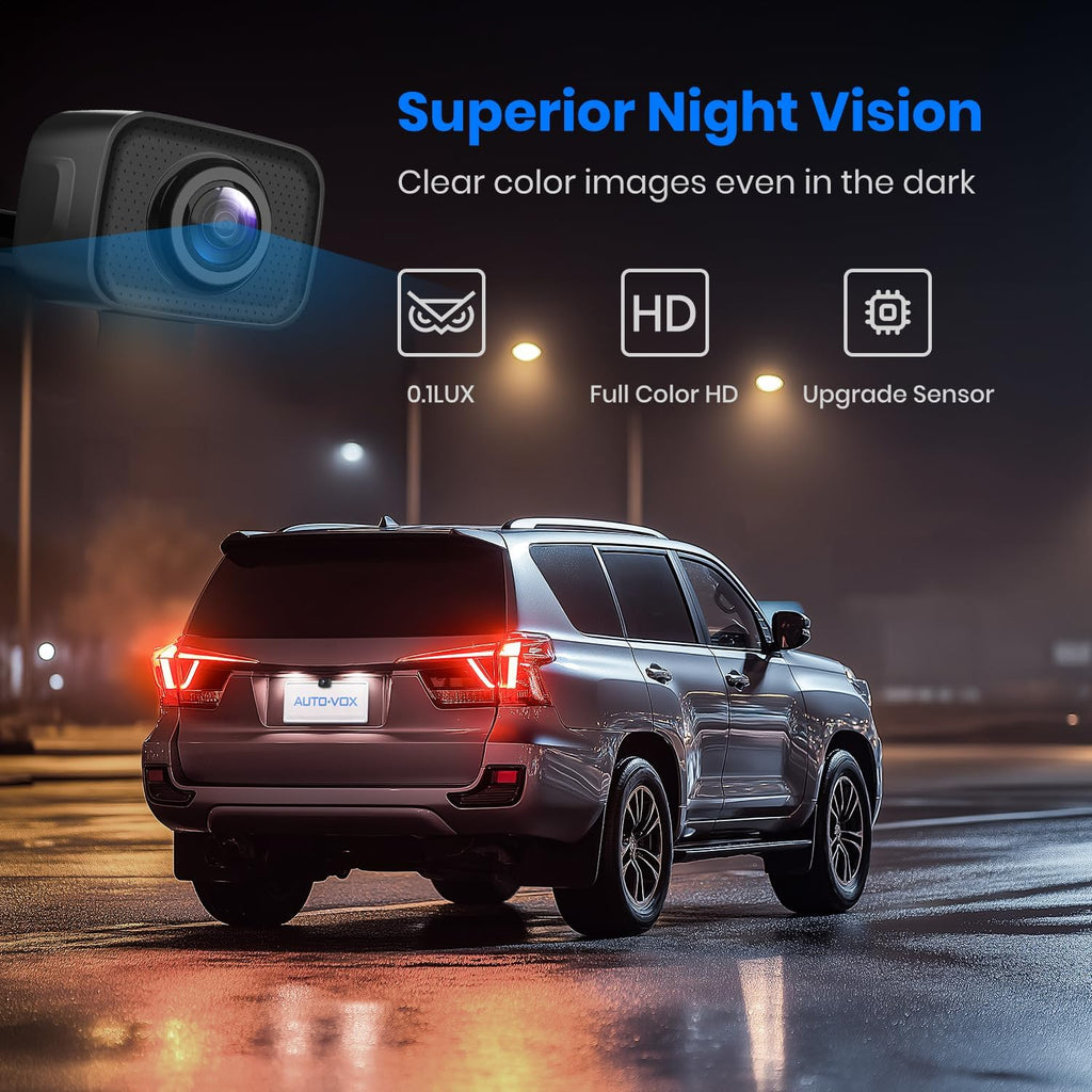 CS-2 Wireless Backup Camera with 4.3" Car Monitor, Easy Install Stable Digital Signal Back up Camera System, Super Night Vision Reverse Cam for Truck, SUV, Van, Trailer