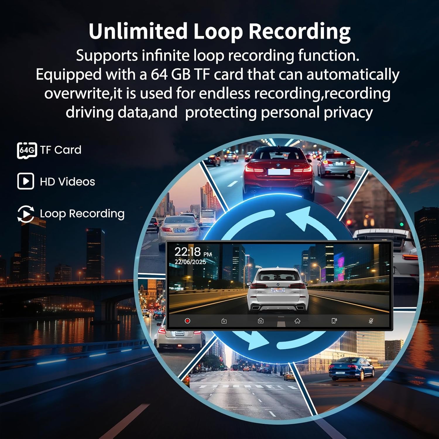 Ultimate 11.5 Inch Wireless CarPlay Screen - HD Touchscreen with 4K Dash Cam, 1080P Backup Camera, Navigation, Bluetooth, Voice Control & More for All Vehicles